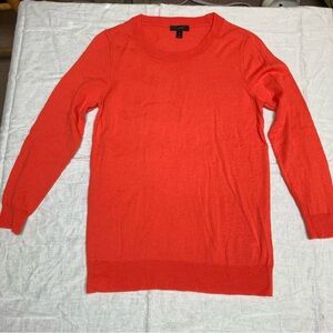 J. Crew Fiery Orange Merino Wool Sweater